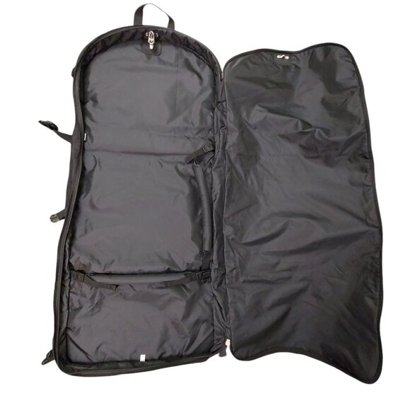 WallyBags Tri-Fold Garment Bag Shoulder Strap Multiple Accessory Pockets Black - Picture 4 of 16